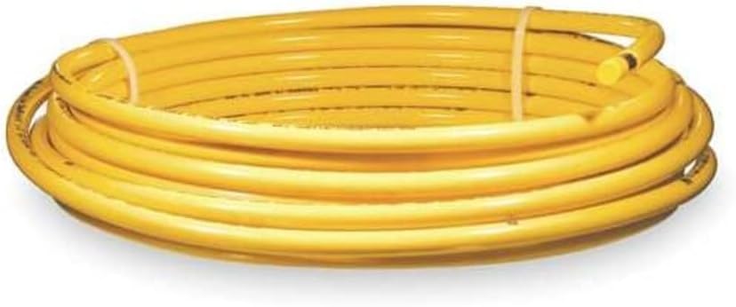 B & K Industries Dy08050 Plastic Coated Copper Tube, Yellow, 1/2" X 50'