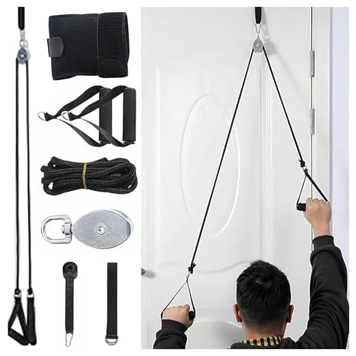 SQAQS Fisioterapia Hombro Polea, Poleas Rehabilitacion Hombro para Fisioterapia, Cuerdas Ejercicio Puerta para Rehabilitación, Ejercicio y Prevención de Lesiones (Juego de seis piezas)