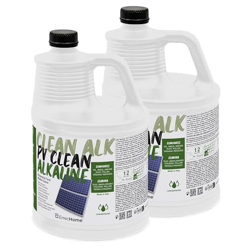 ErrecHome PV Clean Alkaline, Pulitore Alcalino per Pannelli Impianto Fotovoltaico, Formula Concentrata, 10 L (2 x 5 L)