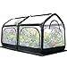 Quictent Pop up Greenhouse Passed SGS Test Eco-Friendly Fiberglass Poles Overlong Cover 6 Stakes 98"x49"x53" Mini Portable Green House W/ 4 Zipper Doors (Black)