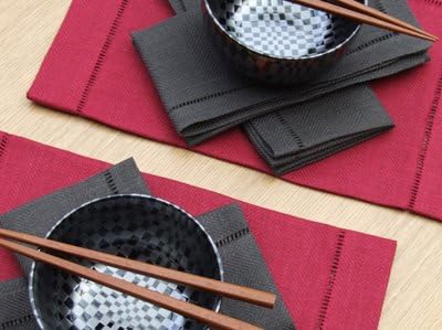 Burgundy Red Linen Runner Emil