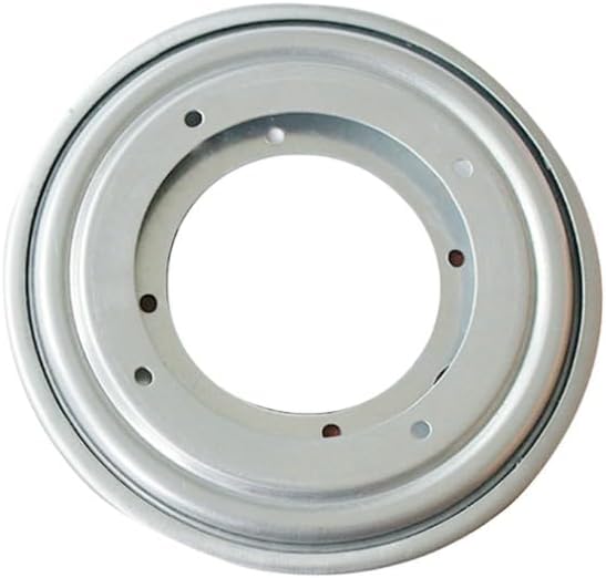35cm Rotating Bearing Lazy Susan Turntable for Kitchen Dining Table, Silver Galvanized Steel Swivel Plate with Smooth Ball Bearings, 14 in (350 mm) Dinnerware Serving Platter