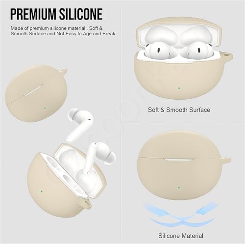 Image of Silicone Case Cover Compatible for OnePlus Buds 4 -Ivory Gold