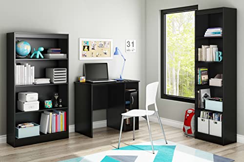 South Shore Axess 5-Shelf Narrow Bookcase, Pure Black, 7270758 - Thumbnail 4