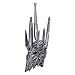 Nemesis Now Lord of the Rings Helm of Sauron Hanging Ornament 10cm, Resin, Silver, Sauron Helmet Hanging Decoration, Lord of the Rings Home Decoration, Cast in the Finest Resin, Expertly Hand-Painted