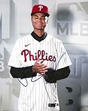 Autographed Justin Crawford 8x10 Philadelphia Phillies Photo