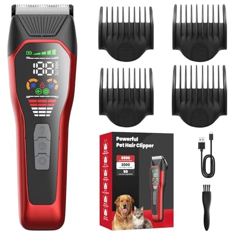 Cussity Electric Dog Clipper with LED Lights Cover