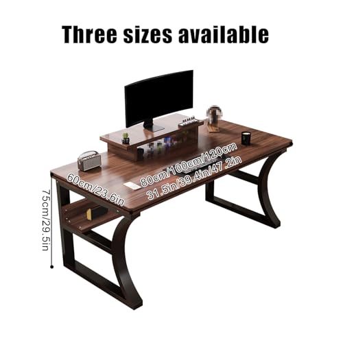 Bureau avec étagère intégrée 80x60cm pour un rangement maximal - 3
