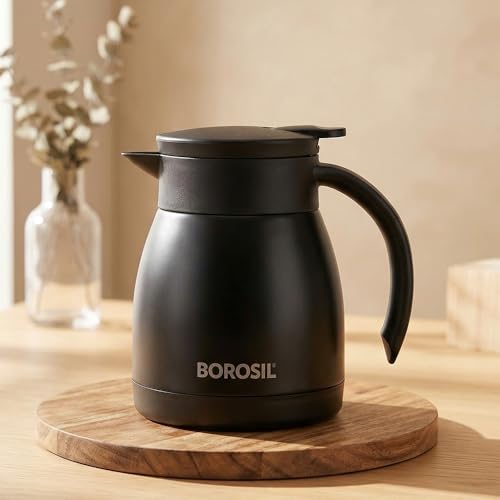 Borosil Stainless Steel Teapot 500ml Black - Image 2