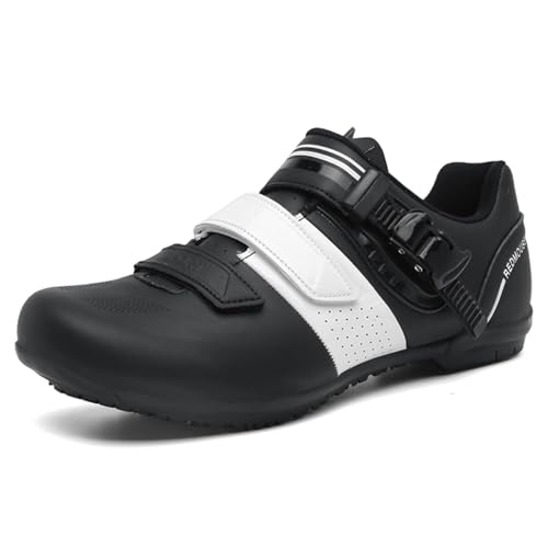 omcam Zapatillas De Bicicleta para Hombre Y Mujer Pedales Planos Zapatillas De MTB Zapatilla De Ciclismo De Carretera Al Aire Libre para Ciclismo Interior Al Aire Libre,Negro,40 EU