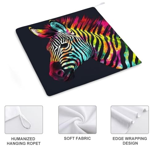 Serviette à main en microfibre zèbre multicolore pour salle de bain - 5