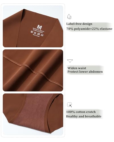 LEVAO Women's High Waist Seamless Underwear Full Coverage Brief No Show Panties Sexy Comfortable Pantie Multi Pack S-XXL4