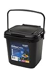 EcoSafe Kitchen Caddy KCBLK Food Waste Bin, Plastic, 2-Gallon, Black