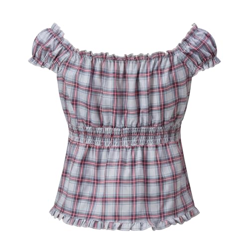 Image of Fairy Grunge Y2k Shirts Vintage Crop Tops Short Sleeve Girls Slim Fit Tees