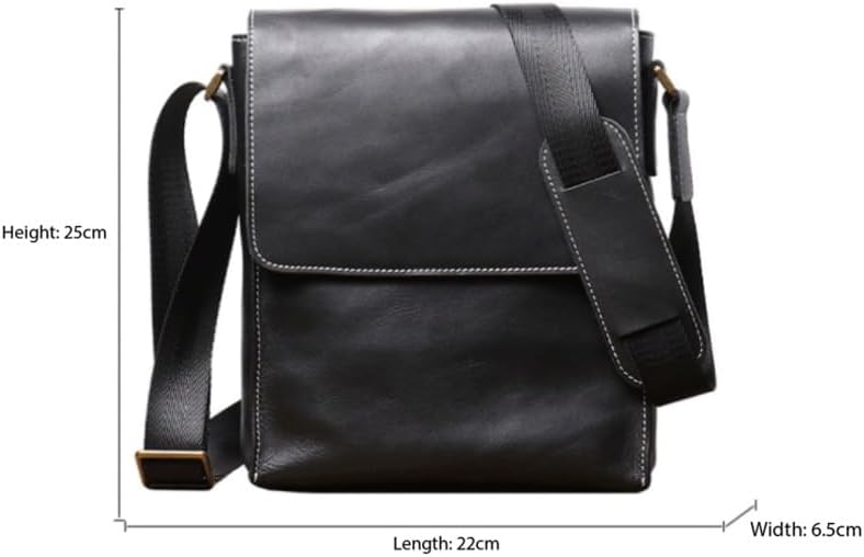 Men's Casual Single Shoulder Bag Crossbody Genuine Leather Handmade