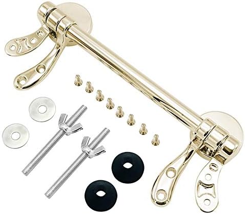 Heritage Replacement Wooden WC Seat Bar Hinge Set only in Vintage Gold