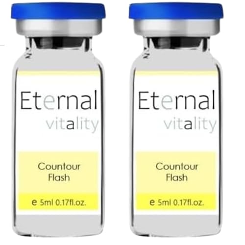 Vial Contour Flash - Tratamiento para Contorno de Ojos con Péptidos, Ácido Hialurónico y Cafeína - Reduce Hinchazón, Ojeras y Arrugas - Pack 2-5 ml