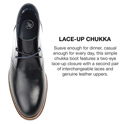 Thomas & Vine Mens Keegan Chukka Boot With Genuine Leather Uppers And Tru Comfort Foam Footbed, Black, 9.5 #TOP2