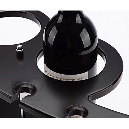Soporte para botellas de vino de madera maciza de 2 botellas miniatura 7