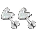 Twolobes 2 aretes de titanio para nariz, sin rosca para cartílago de oreja, hélice, rook, 16 g, 7mm bar, Titanio, Sin piedra preciosa