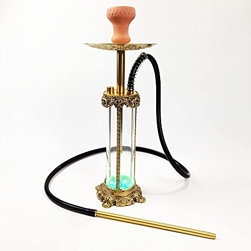 Rteanb Geschnitzte Kupferrahmen-Kuppe-Set mit hellarabischer Hukahn-Bar-Haken-Zubehör-Huka für einen besseren Shisha… – Bild 3