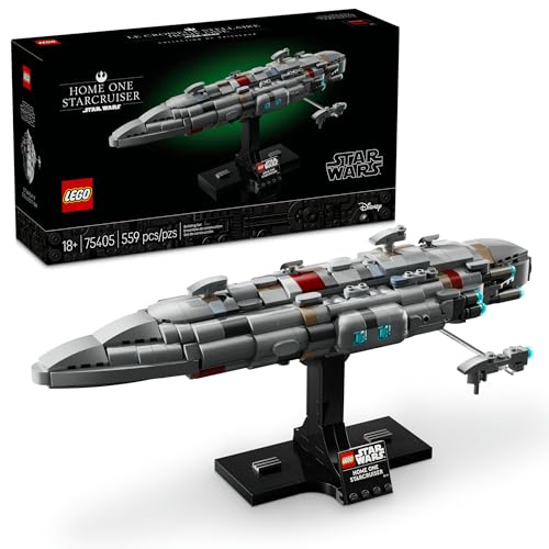 LEGO Star Wars: Return of The Jedi Home One Starcruiser Set for Adults - Includes Nebulon-B Frigate and Display Stand - 75405