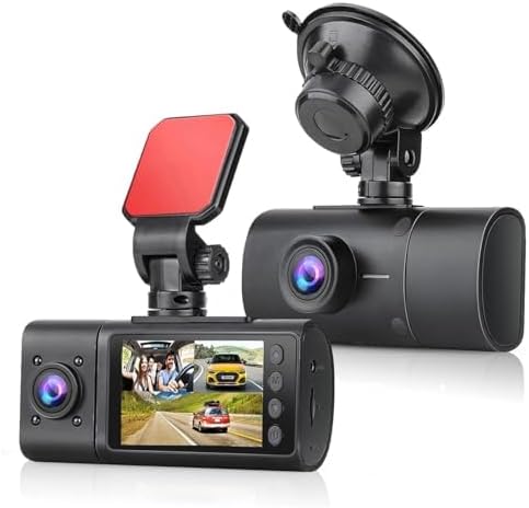 3 Channel Dash Cam Front and Rear Inside,Dash Cam pro 2025,Interior Car Camera,2.5K Single Front,Dash Camera for Cars with IR Night Vision,24Hr Parking Monitor 1S Recording,Free 64G Card
