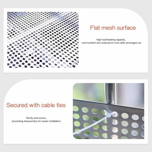 304 Stainless Steel Perforated Sheet, 0.8mm Thick Expanded Mesh Panel for Garden Deck Grate, Ventilation, Filtration - Durable Metal Plate (100x10x10 cm)