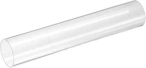 uxcell Clear Rigid Acrylic Pipe, 40mm(1.57") ID x 45mm(1.77") OD 10" Round Polycarbonate Tube Plastic Tubing for Plumbing, Lighting, Aquarium, DIY Projects