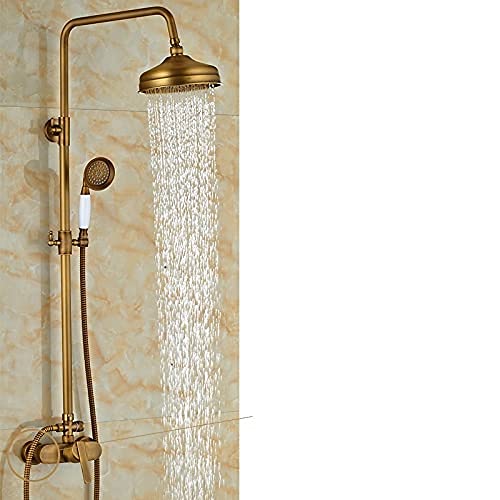 Mitigeur Laiton Antique style A avec ensemble de douche pluie complet