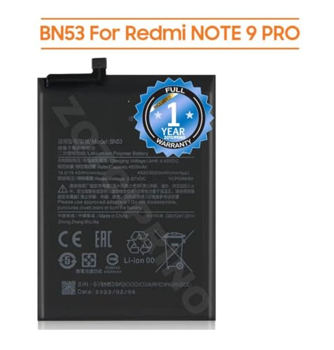 Image of Original BN53 Battery for Redmi Note 9 pro M2003J6B2G Battery with 1 Year Warranty ****(CC44)