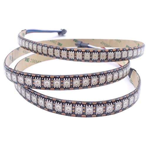 Image of DC 5V WS2813 Led Strip Light Dual Signal Individually Addressable 5m 30 LEDs WS2812B Updated Black White PCB (Black PCB IP65, 1M 144LED /M)