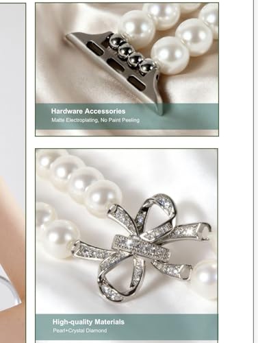 Royce&Roland �݊��i/��֕i �p�[�� �N���X�^�� �o���h ���o�[���� �H��s�v Series 11/10/9/8/7/6/5/4/SE Ultra 3/2/1 Apple WATCH �A�b�v���E�H�b�` (40mm 41mm 42mm, Gray