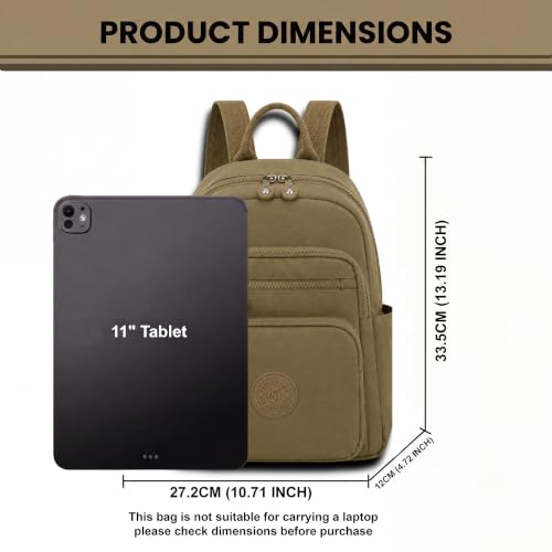 Image of TS WITH TECHSUN Stylish Lightweight Water Resistant Backpack for Women Girls | Anti-Theft Adjustable Shoulder Strap Bag | Multipocket Daypack for Travel, Shopping, Office, Work