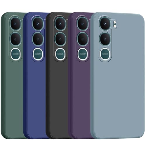 Image of amazon basics Back Cover for Vivo Y31 5G | Ultra Slim Soft Rubberised Case | Matte Silicone Flexible Mobile Case | Camera Protection - Black