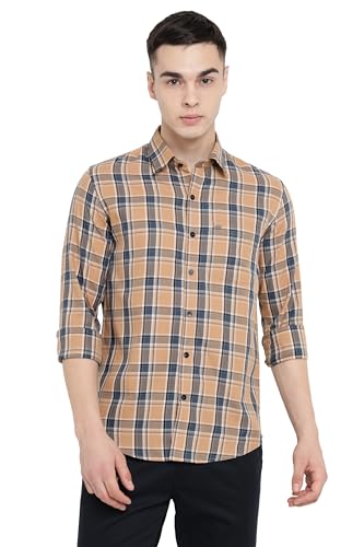 Image of Allen Cooper Checks Shirts for Men - 100% Cotton Comfort Fit Casual and Formal Shirt - Breathable, Soft, Classic Style (Multiple Colors)