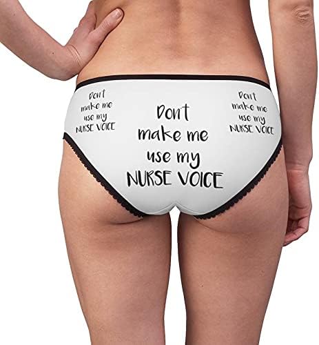 Nurse Voice Panties, Nurse Voice Underwear, Briefs, Cotton Briefs, Funny Underwear, Panties For Women