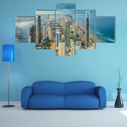 Affiche Décoration Murale Sydney pour Salon Moderne en 5 Panneaux