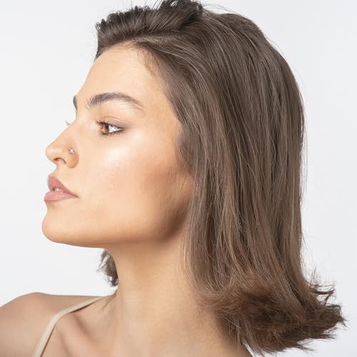 Lavari Jewelers 20 Gauge 0.01 to 0.07 Carat Lab Grown Diamond L-Shaped Nose Stud for Women - 14k White Gold 1.3 to 2.7 (D-E, VVS1-VVS2 to I2-I3, cttw) Nose Ring - 20G Unisex Nostril Piercing Jewelry2