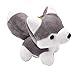 bismarckber Llavero de peluche con diseño de perro husky pequeño y bonito llavero para decoración de llaves de coche, gris (Gris) - bismarckbeer-321