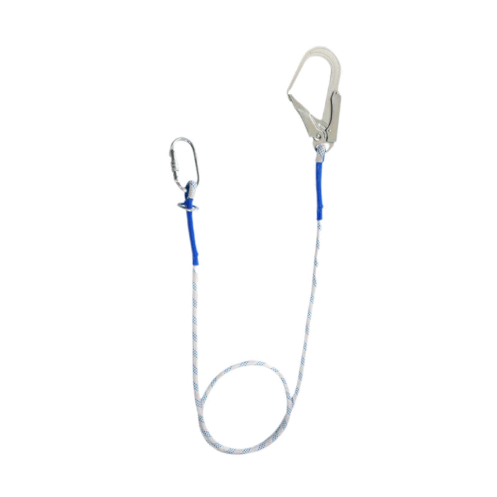 Qianly Lanyard Harnais Sécurité Travail Crochet Corde Outils Escalade Protection Polyester Acier Convient pour Électricien Plein Air Construction Taille1.8m
