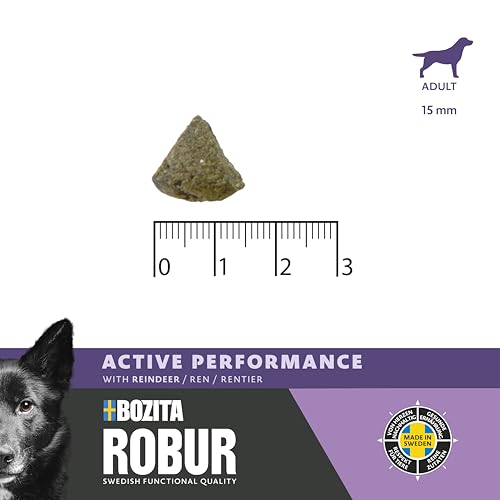 Bozita ROBUR Adult Active Performance Rentier 12kg - Hundefutter mit hoher Akzeptanz, Postbiotika, sehr hohem Proteingehalt, für sehr sportliche und aktive Hunde und zum aufpeppeln magerer Hunde