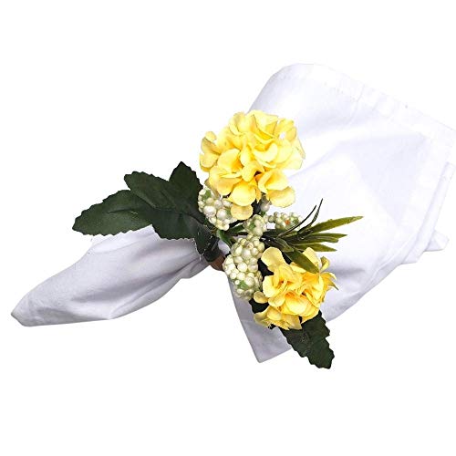 Kit 4 Porta Guardanapos Duo Crisântemo Amarelo