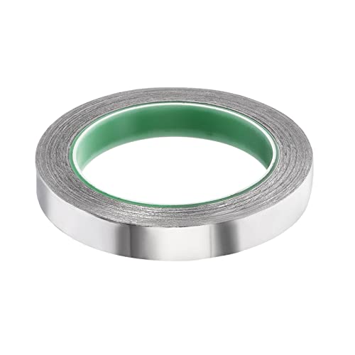 Image of Aluminum Foil Tape Adhesive Metal Tape, [for Sealing Patching Hot Cold HVAC, Duct, Pipe Insulation] - 0.6 inch /66ft /2.4 Mil