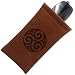 Squeeze Top Slip In Eyeglass & Sunglasses Pouch | Medium or Large Size | For Men and Women | (CT8 Triskelion)