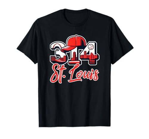 St. Louis 314 Skyline With STL Arch Hometown T-Shirt