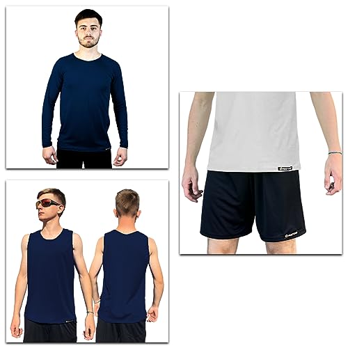Kit Roupa Masculina Esportiva Futevôlei Beach Tennis Camiseta Manga Longa Regata e Shorts Segunda Pe