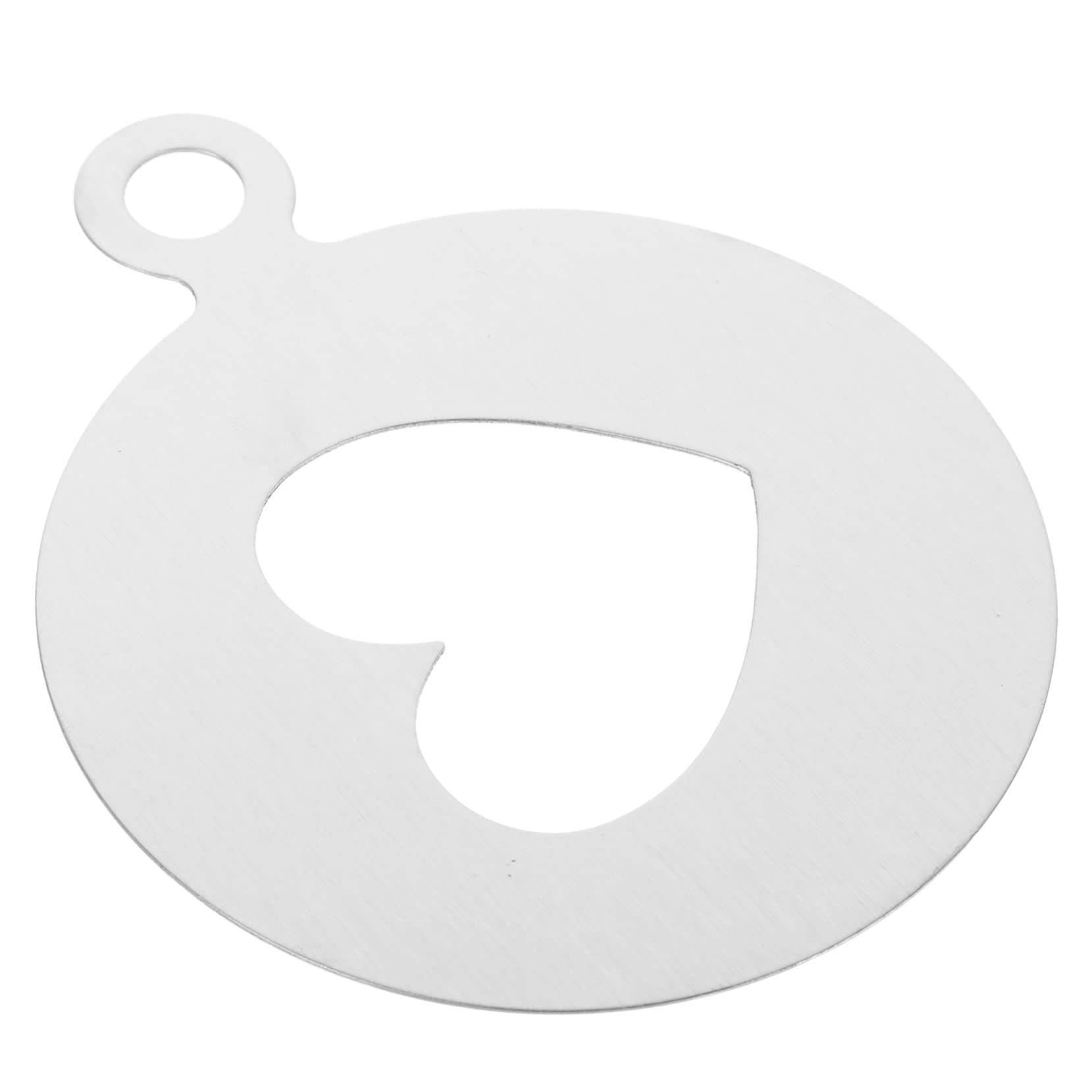Healifty Coffee Art Stencils Heart Pattern Food Grade Stainless Steel Decorating Templates for Mousse Cakes Cupcakes and Latte Art Easy to Clean and Store for Adults