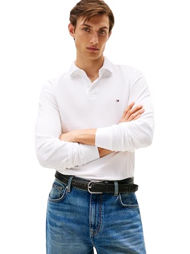 Polo manches longues Tommy Hilfiger 1985 hommes, blanc