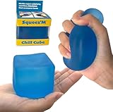 Premium Squeez'M Chill Cube - Sensory Stress Relief Toy for Kids and Adults – Safe Fidget Toy for Autism, ADHD, Anxiety – Squishy, Durable, ASTM Certified, Ages 3+ (One Blue Cube)